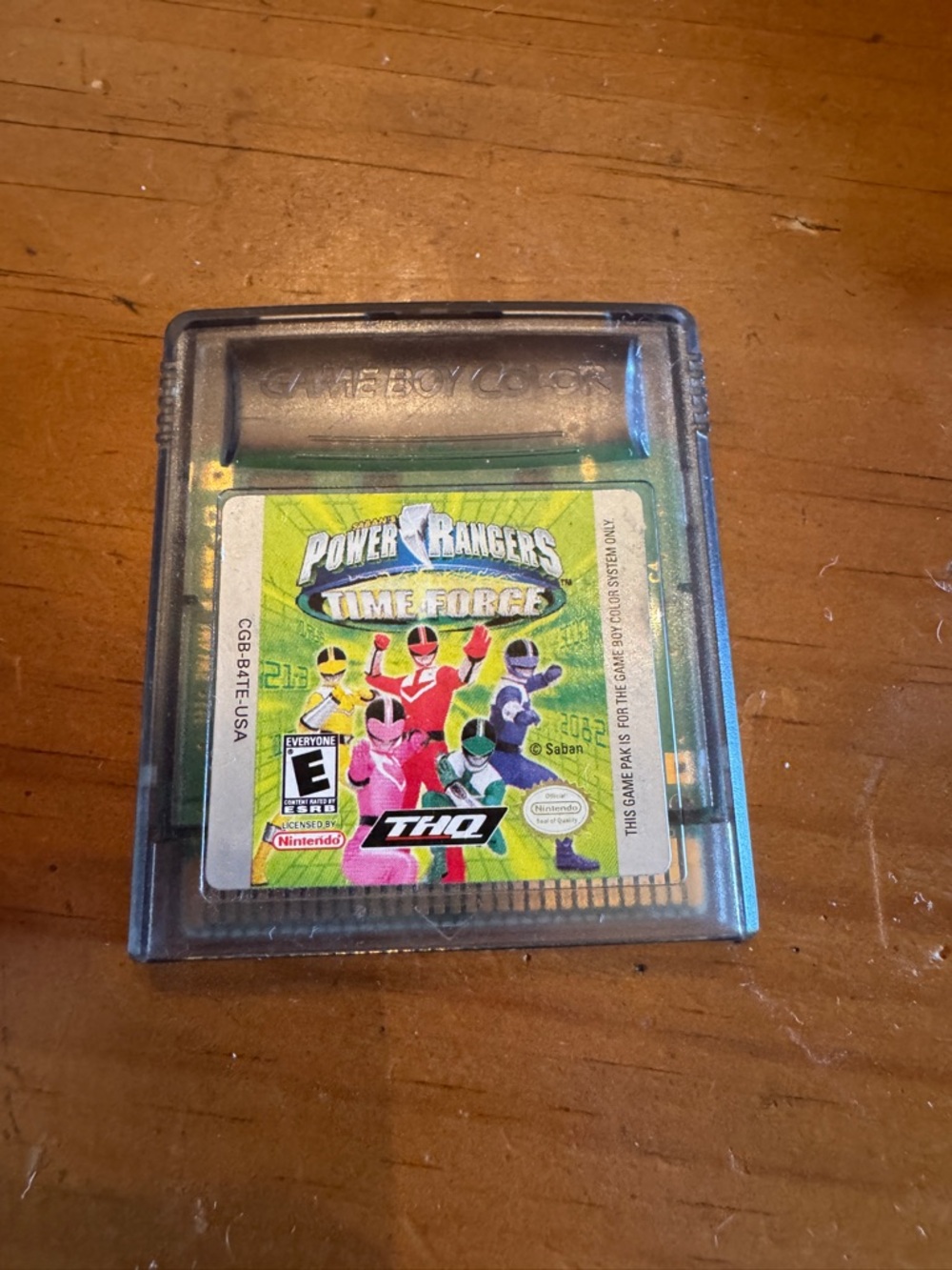 Power Rangers Time Force Game Boy Color Cartridge - Clear Blue